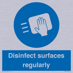 Disinfect surfaces regularly